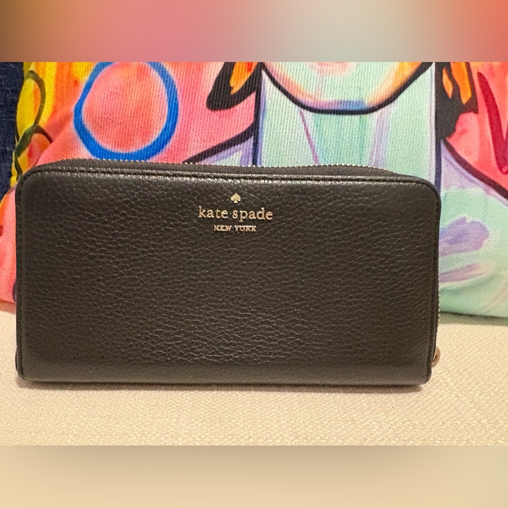 Kate Spade Black Zip-Around Wallet
